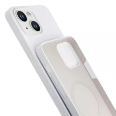 Etui na telefon 3mk do Apple iPhone 14 - silikonowe z MagSafe - Białe