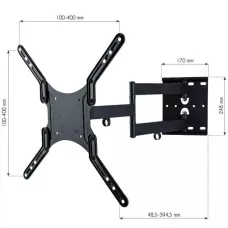 Uchwyt ścienny Techly 23"-55", 45kg obrotowy