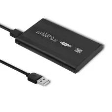 Obudow1 / 2ieszeń Qoltec do dysków HD1 / 2SD 2.5" SATA3 | USB 2.0 | Czarny