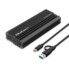 Obudow1 / 2ieszeń Qoltec NV2270 na dysk M.2 SSD | SATA | NVMe | USB-C | 2TB