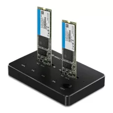 Stacja dokująca Qoltec dysków 2x SSD M.2 SATA | NGFF | USB typ C