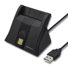 Czytnik kart chipowych ID Qoltec SCR-0643 | USB 2.0 + adapter USB-C