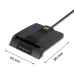 Czytnik kart chipowych ID Qoltec SCR-0634 | USB 2.0 + adapter USB-C