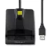 Czytnik kart chipowych ID Qoltec SCR-0634 | USB 2.0 + adapter USB-C