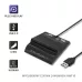 Czytnik kart chipowych ID Qoltec SCR-0636 | USB 2.0 + adapter USB-C