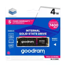 Dysk SSD GOODRAM PX700 4TB PCIe NVMe M.2 2280 (7401 / 2500) RETAIL