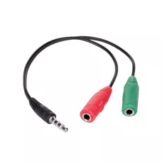 Kabel audio Akyga AK-AV-08 mini Jack (M1 / 2xmini Jack (F) 0,15m