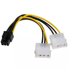 Kabel adapter Akyga AK-CA-13 2x Molex (M) - PCI-Express 6pin (M) 0,15m