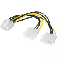 Kabel adapter Akyga AK-CA-29 2x Molex (M) - PCI-Express 8 pin (M) 0,15m