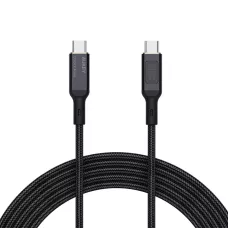 Kabel USB-C Aukey CB-MCC102 BK PD 100W, 1,8m, 1 / 2, led