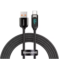 Kabel przewód USB - USB-C / Typ-C 200cm Baseus Display CASX020101 z obsługą szybkiego ładowania 66W