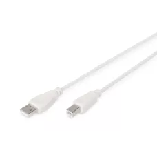 Kabel drukarkowy USB DIGITUS 2.0 1 / 2 - USB B /M 5m beżowy