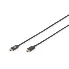 Kabel USB 2.0 DIGITUS HighSpeed Typ USB 1 / 2SB C 1 / 2 czarny 1,0m