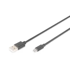 Kabel USB DIGITUS 2.0, typ A - B micro, 1,8m czarny