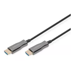 Kabel DIGITUS połączeniowy hybrydowy AOC HDMI 2.0 Premium High Speed Ethernet 4K60Hz UHD HDMI 1 / 2DMI A 1 / 2 czarny 20m