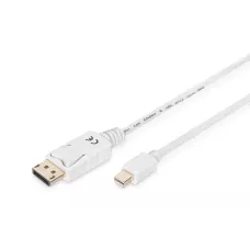 Kabel DisplayPort DIGITUS D1 / 2-DPmini /M, 1.1a biały, 2m