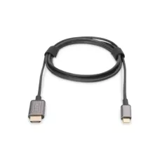 Kabel adapter DIGITUS USB Typ C 3.1  na HDMI 4K 30Hz metalowa obudowa HQ czarny 1,8m