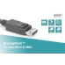 Kabel DIGITUS DisplayPort z zatrzaskami 8K 30Hz UHD Typ D1 / 2P 1 / 2 czarny 3m