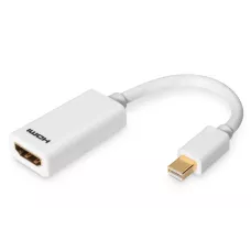 Kabel adapter DIGITUS mini Displayport 1080p 60Hz FHD Typ mini DP/ HDMI 1 / 2 biały 0,15m