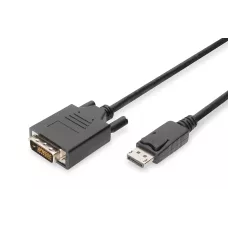 Kabel adapter DIGITUS DisplayPort z zatrzaskiem 1080p 60Hz FHD Typ D1 / 2VI-D (24+1) 1 / 2 2m