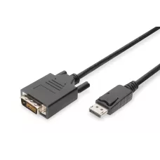 Kabel adapter DIGITUS DisplayPort z zatrzaskiem 1080p 60Hz FHD Typ DP/DVI-D (24+1) M/M 1m