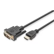 Kabel adapter DIGITUS HDMI Highspeed 1.3 Typ A / DVI-D(18+1), M/M 5m Black