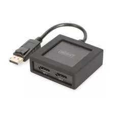 Rozdzielacz (Splitter) DIGITUS DisplyPort do DisplayPort 2-portowy 4K 60HzUHD 3D HDCP 1.3 audio