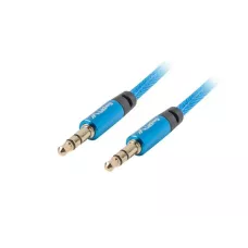 Kabel audio Lanberg Premium stereo minijack - minijack 1 / 2 1m niebieski