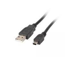 Kabel USB 2.0 Lanberg mini AM-BM5P(CANON) 0,3m czarny