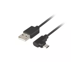 Kabel USB 2.0 Lanberg micro BM-AM 1,8m kątowy lew1 / 2rawo Easy-USB czarny