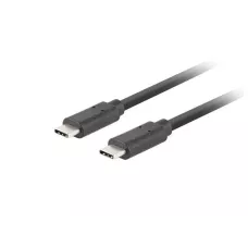 Kabel USB Lanberg USB-C(M) - USB-C(M) 3.1 Gen 2 10G1 / 2 PD100W 1,8m czarny