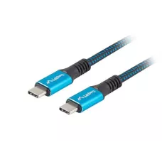 Kabel Lanberg USB-C(M/M) 0,5m 5K 60Hz czarno-niebieski