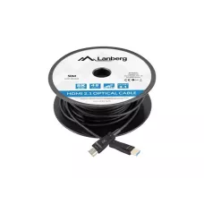 Kabel HDMI Lanberg 1 / 2 v2.1 50m 8K czarny optyczny AOC