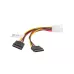 Kabel zasilający Lanberg Molex(M) -> 2x SATA(F) 0,15m