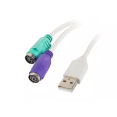 Kabel adapter Lanberg USB 3.0 -> 2x PS/2 biały