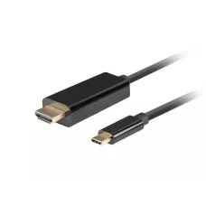 Kabel adapter Lanberg USB-C(M) - HDMI(M) 0,5m 4K 60Hz czarny