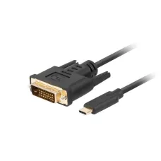 Kabel adapter Lanberg USB-C(M) - DVI-D(24+1) 0,5m czarny
