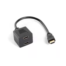 Kabel adapte1 / 2plitter Lanberg AD-0019-BK HDMI-A (M) -> 2x HDMI-A (F) 0,2m czarny