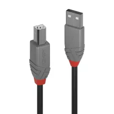 Kabel drukarkowy USB LINDY 2.0 1 / 2 - 1 / 2, Anthra Line 0,5m Czarny