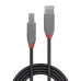 Kabel drukarkowy USB LINDY 2.0 1 / 2 - 1 / 2, Anthra Line 0,5m Czarny