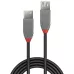 Przedłużacz USB 2.0 LINDY Type A Extension Cable, Anthra Line 2m Black