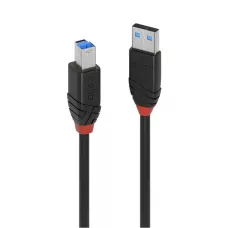 Kabel drukarkowy USB LINDY 3.0 1 / 2 - USB 1 / 2, Active Cable Slim 10m Czarny