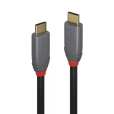 Kabel USB 3.2 LINDY Type 1 / 2 1 / 2 Anthra Line PD 3.0 1,5m czarny