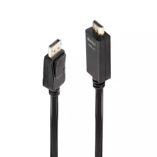 Kabel adapter LINDY DisplayPort - HDMI 1 / 2 10.2G 3m czarny 4K UHD 30Hz