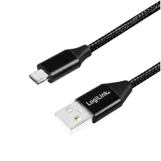 Kabel USB 2.0 LogiLink CU0144 USB A - micro USB B, 1 / 2, czarny 1m