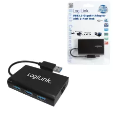Adapter LogiLink UA0173 Gigabit Ethernet do USB 3.0 HUB