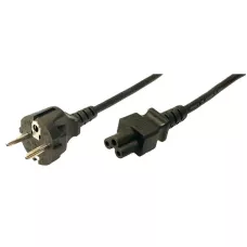 Kabel zasilający LogiLink CP093 Schuko > C5 koniczynka VDE czarny 1,8m