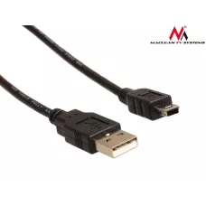 Kabel USB 2.0 Maclean MCTC-749 USB A (M) - Mini USB B (M) czarny, 3m