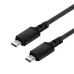 Kabel 2 x USB-C 15W Maclean MCE494 wspierający QC 3.0 przesył danych 3A czarny dł. 2m