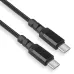 Kabel 2 x USB-C 100W Maclean MCE491 wspierający PD przesył danych do 10Gbps 5A czarny dł. 1m